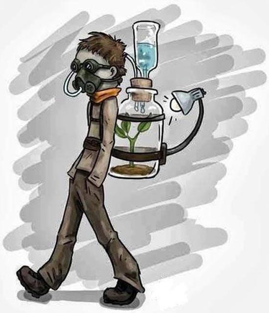 آلودگی هوای تهران در قالب کاریکاتور