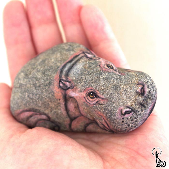 هنرنمایی های شگفت انگیز با نقاشی روی قلوه سنگ