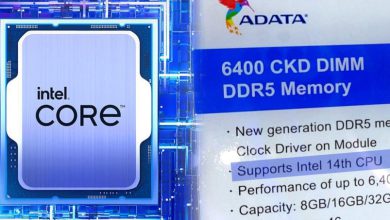 حافظه ADATA DDR5 6400 آماده برای نسل 14 اینتل