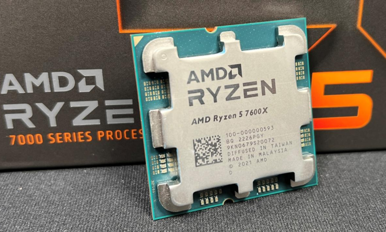 قیمت پردازنده 6 هسته ای Ryzen 5 7600X AMD کاهش یافت