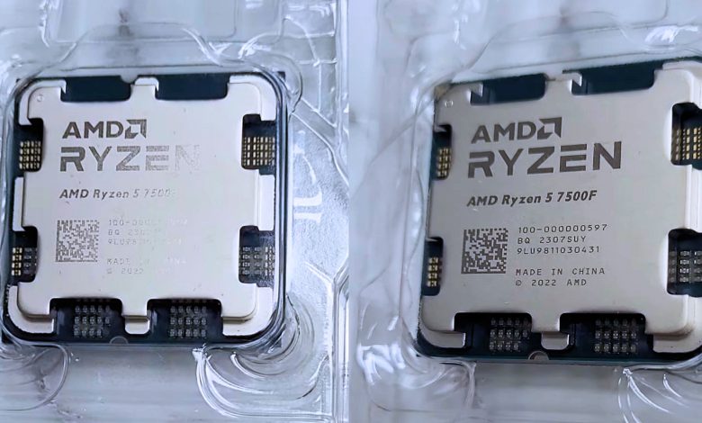 پردازنده مرکزی AMD Ryzen 5 7500F این هفته عرضه می شود
