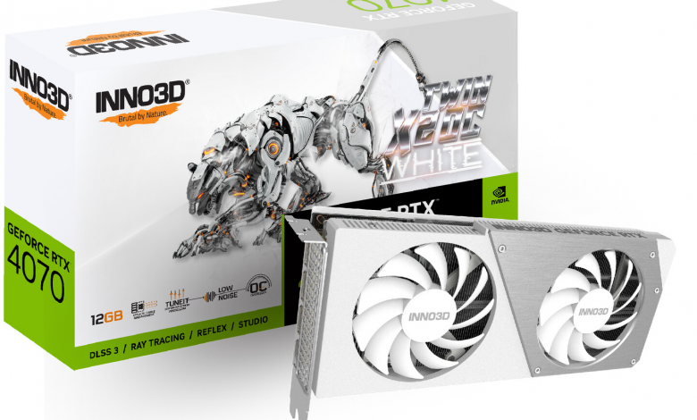 Inno3D کارت گرافیک GeForce RTX 4070 Twin X2 خود را با کانکتور برق مخفی عرضه کرد