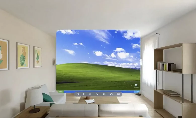 اجرای ویندوز XP روی هدست ویژن پرو اپل + ویدیو