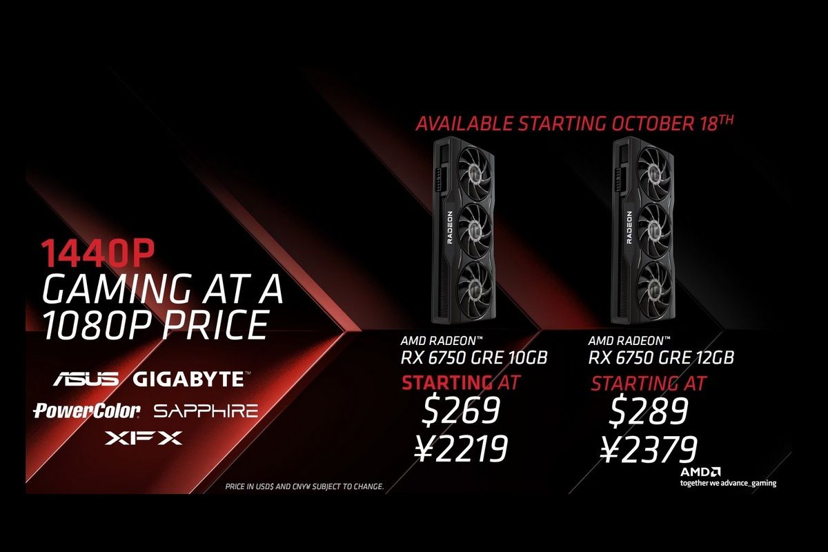 AMD دو مدل Radeon RX 6750 GRE را با قیمت‌های جذاب به بازار معرفی کرد