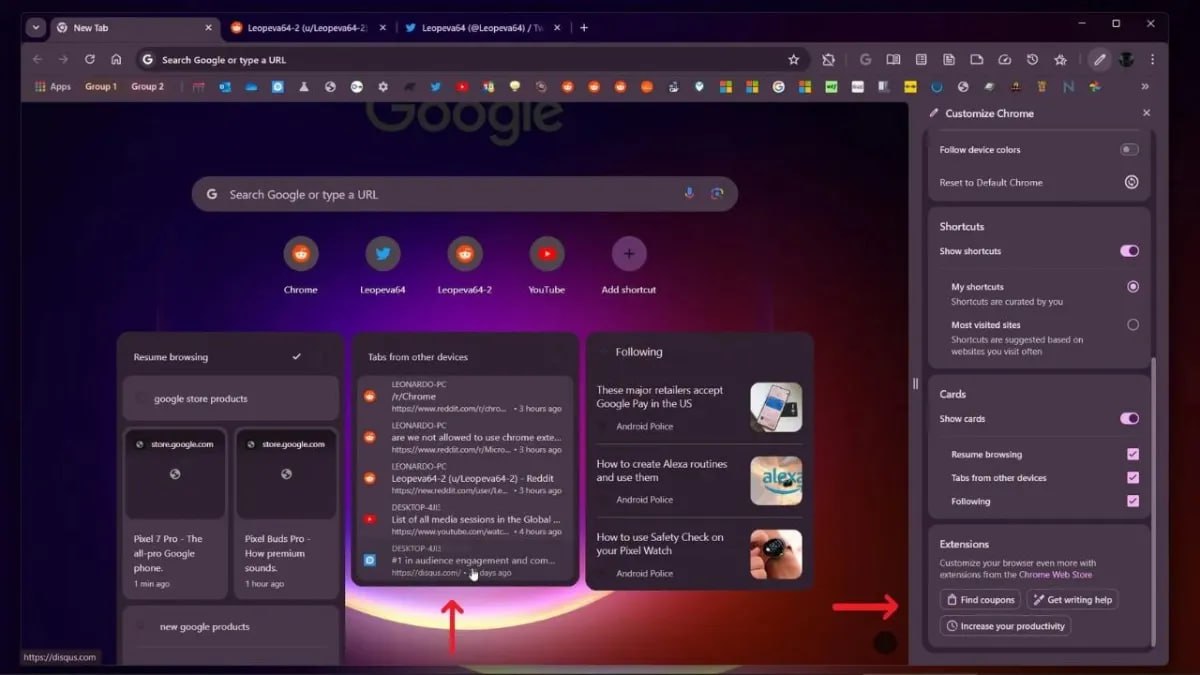 صفحه New Tab گوگل کروم بازطراحی می‌شود؟