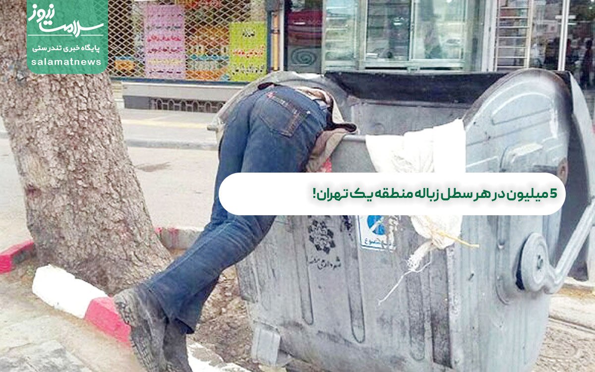 5 میلیون در هر سطل زباله منطقه یک تهران! 5 میلیون در هر سطل زباله منطقه یک تهران!