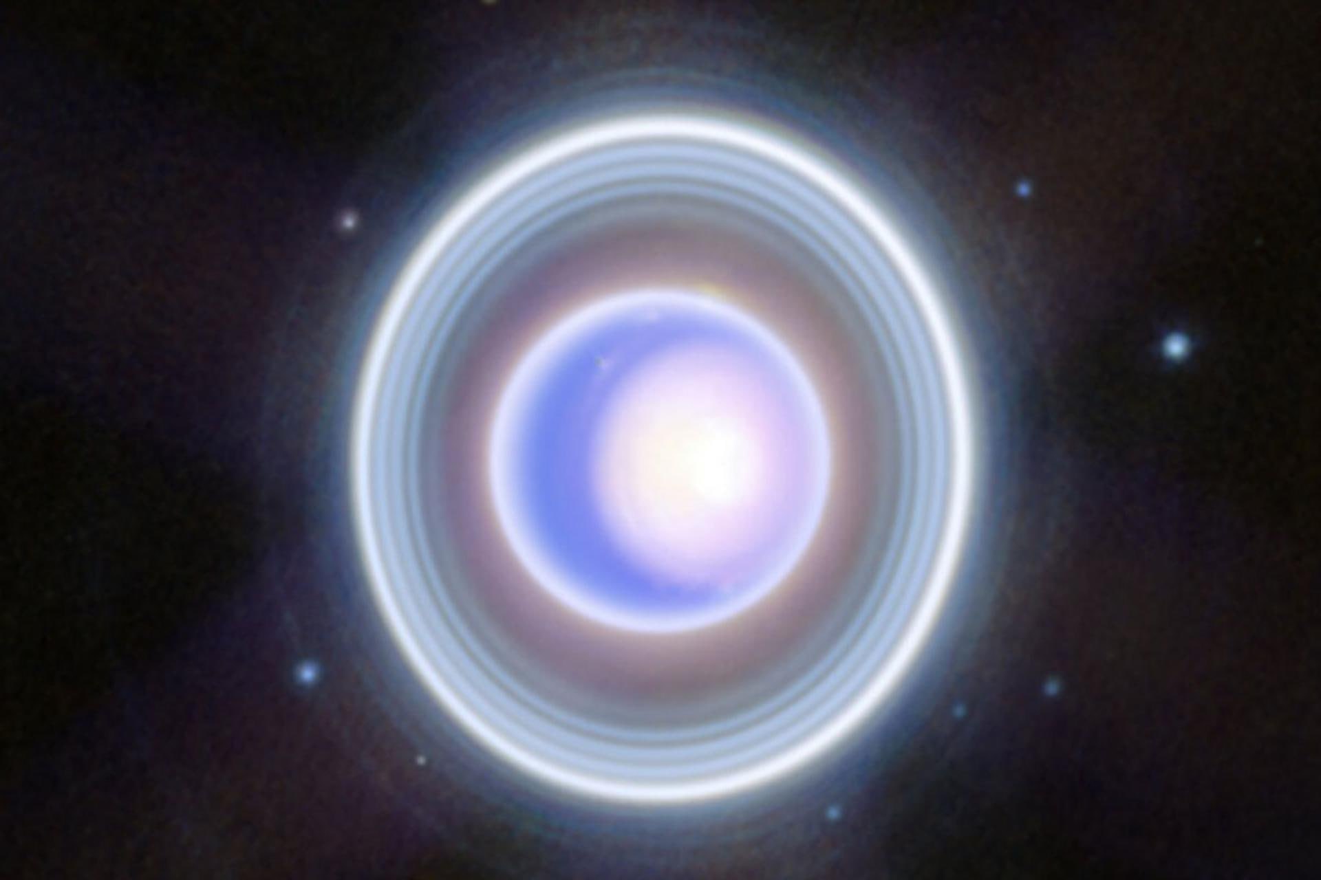 درخشش چشم‌نواز حلقه‌های اورانوس در تصویر جدید تلسکوپ جیمز وب