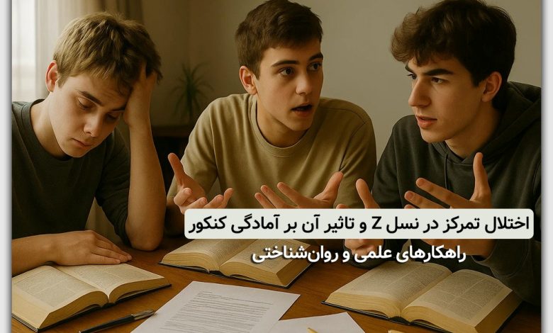 تاثیر اختلال تمرکز در نسل Z بر آمادگی برای کنکور: تحلیلی روانشناختی و کاربردی