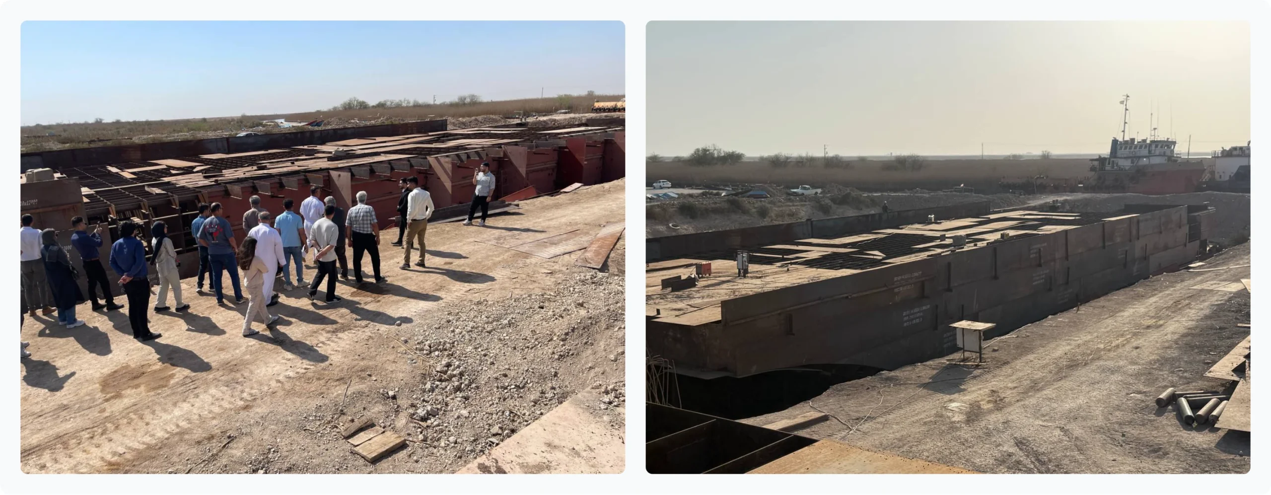 نمای کلی از پروژه نوینکس در کشتی‌سازی مینوبار اروند واقع در آبادان