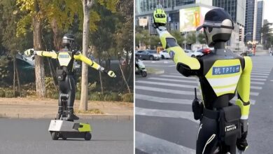 پلیس ترافیک در چین روباتیک شد